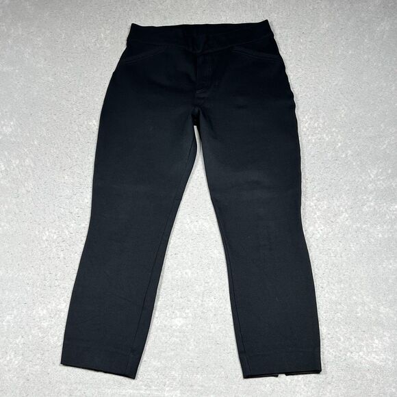 Spanx Pants Womens Sz PM Black The Perfect Pant Ankle Backseam Skinny Leggings - Picture 1 of 12